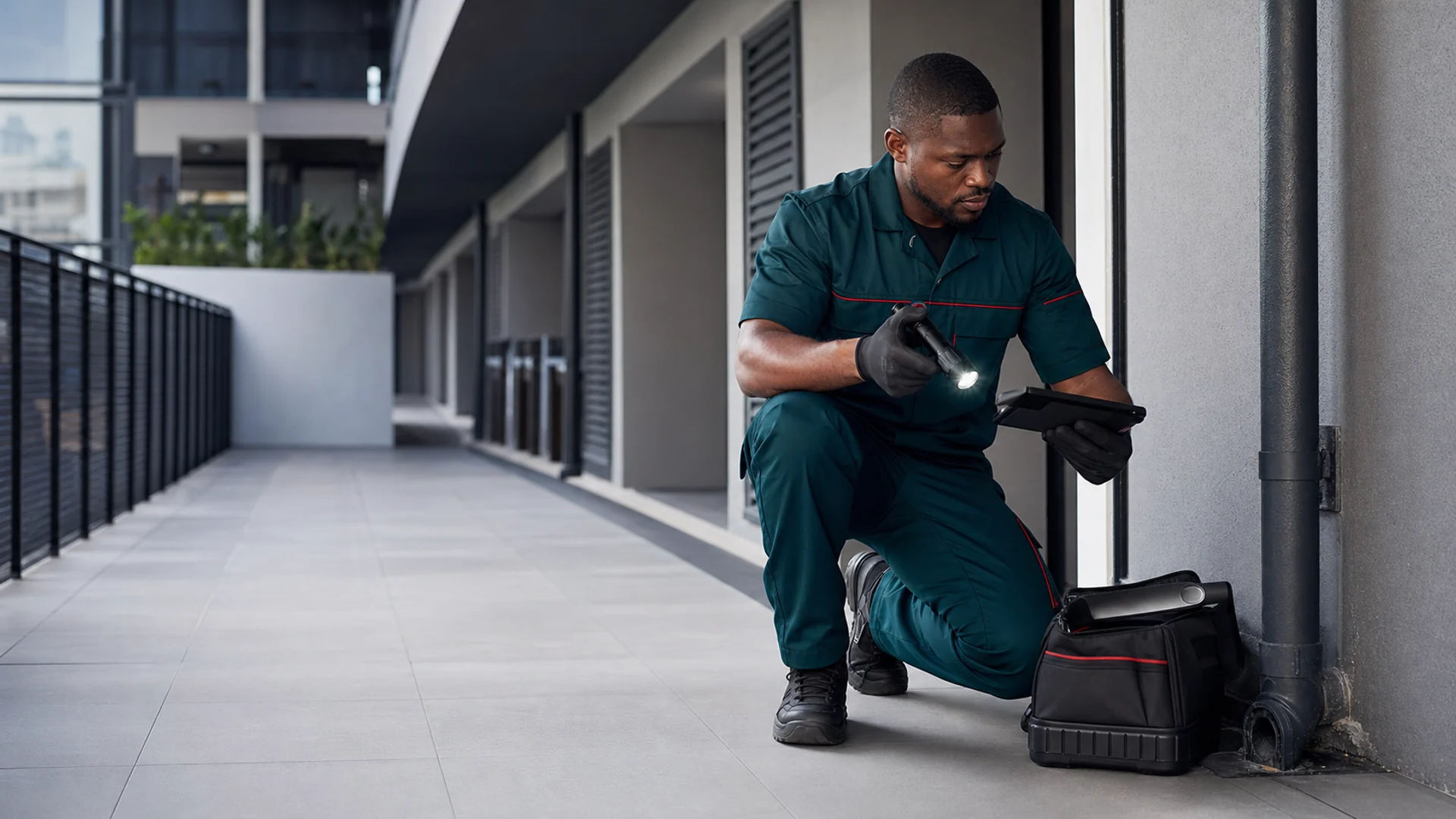 Shared building pest control inspection